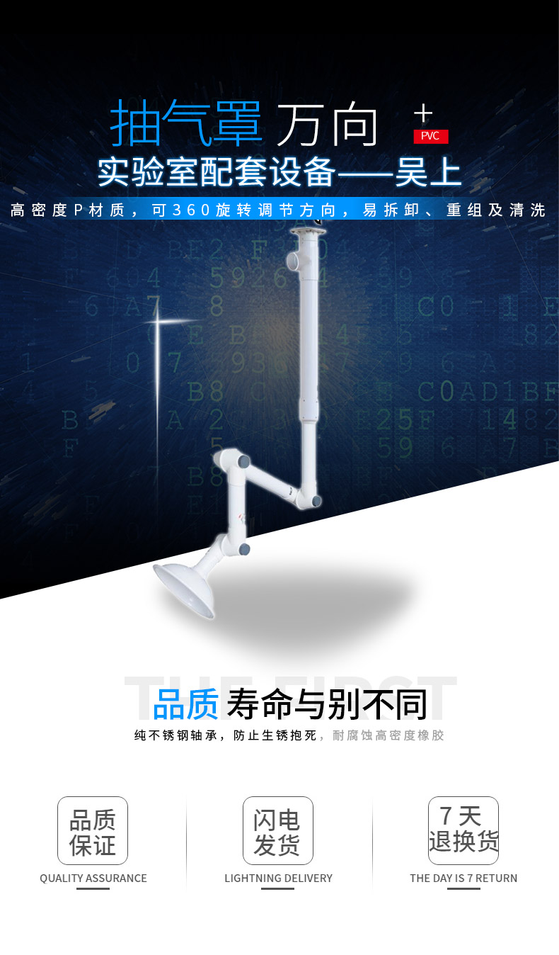 實驗室PP萬向抽氣罩詳情頁